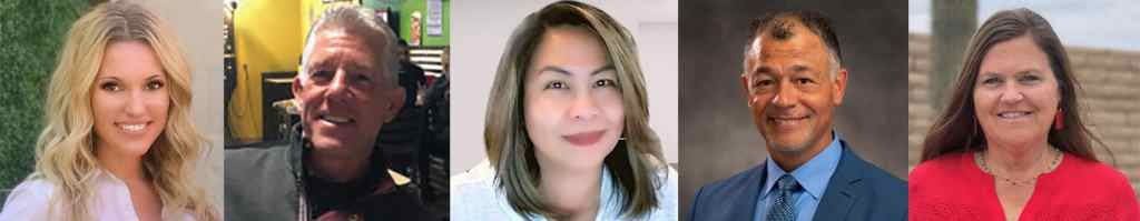 A woman with long hair and a white shirt.